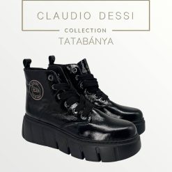 Lux by Dessi Aria-14/9159 fekete lakk bokacsizma