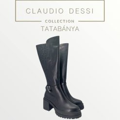 Lux by Dessi Megan-08 fekete LD mg. magasszárú csizma