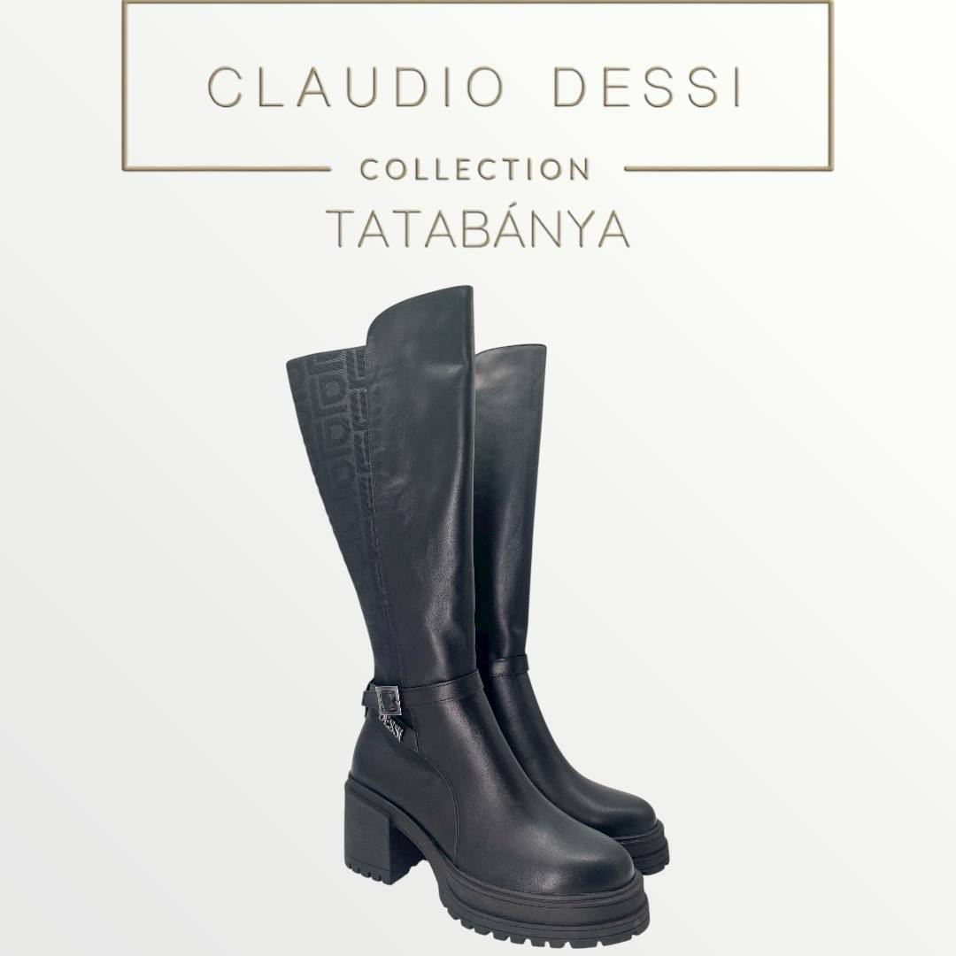 Lux by Dessi Megan-08 fekete LD mg. magasszárú csizma