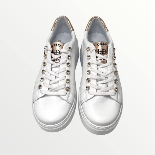 Lux by Dessi HANZA23-61 fehér köves sneaker - Image 2