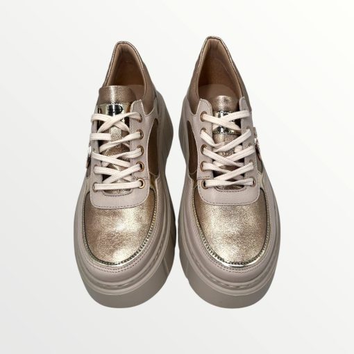 Lux by Dessi HANZA 2023-40/9159 bézs-arany sneaker - Image 2