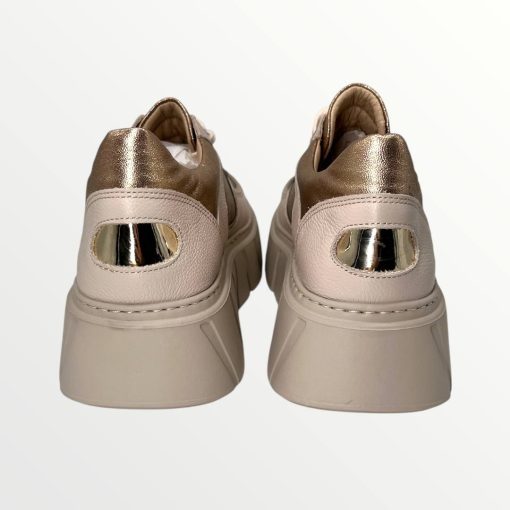 Lux by Dessi HANZA 2023-40/9159 bézs-arany sneaker - Image 3