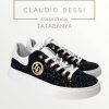 Lux by Dessi Hanza23-59 Fekete brokát sneaker