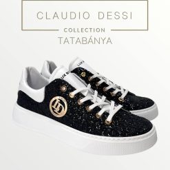 Lux by Dessi Hanza23-59 Fekete brokát sneaker