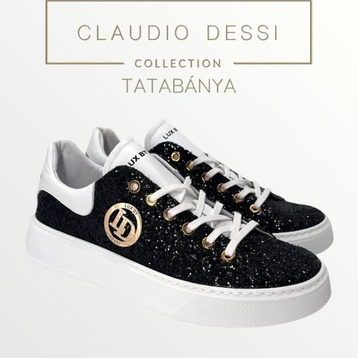 Lux by Dessi Hanza23-59 Fekete brokát sneaker