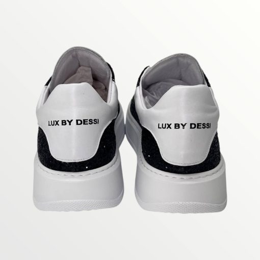 Lux by Dessi Hanza23-59 Fekete brokát sneaker - Image 3