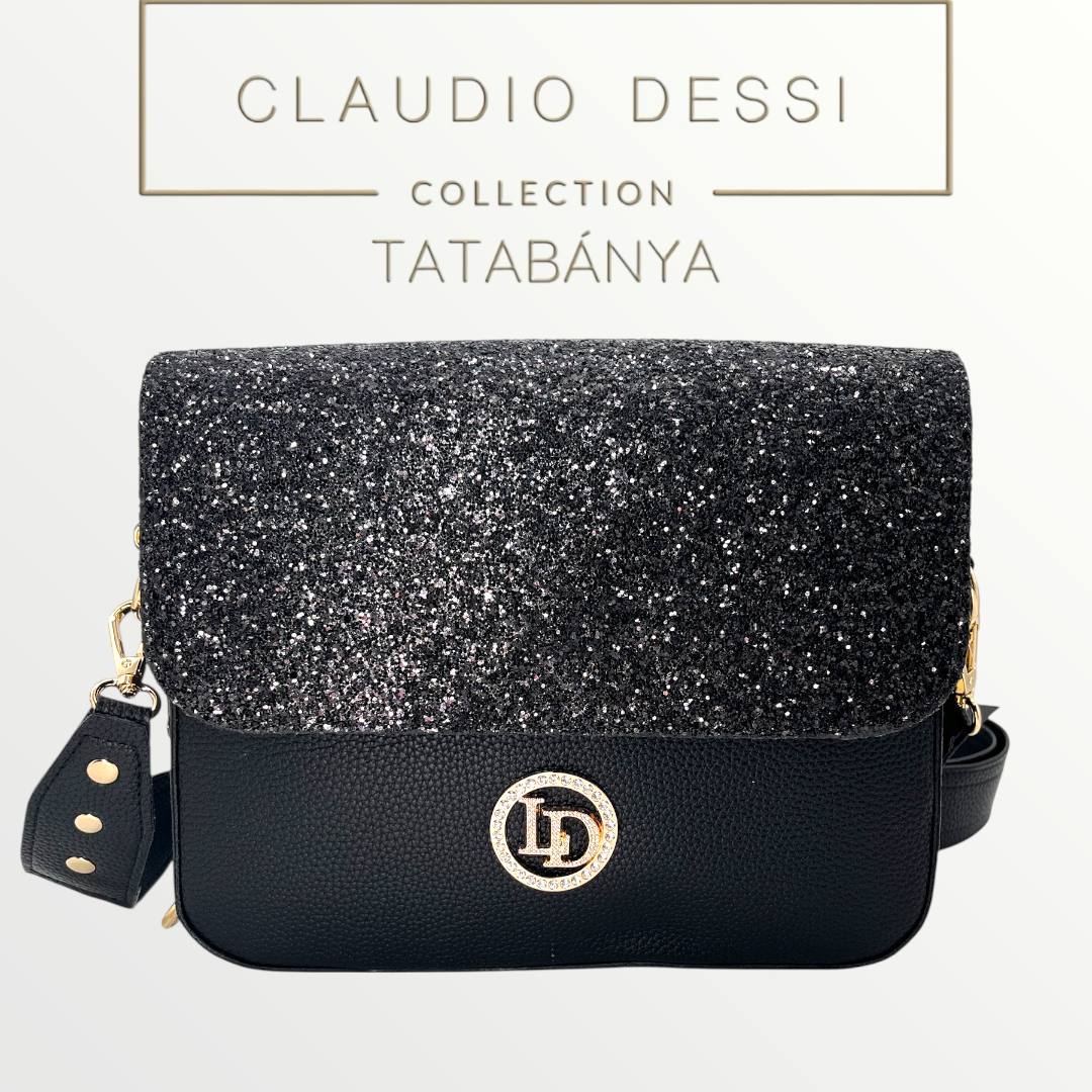 Lux by Dessi 866 fekete brokát táska
