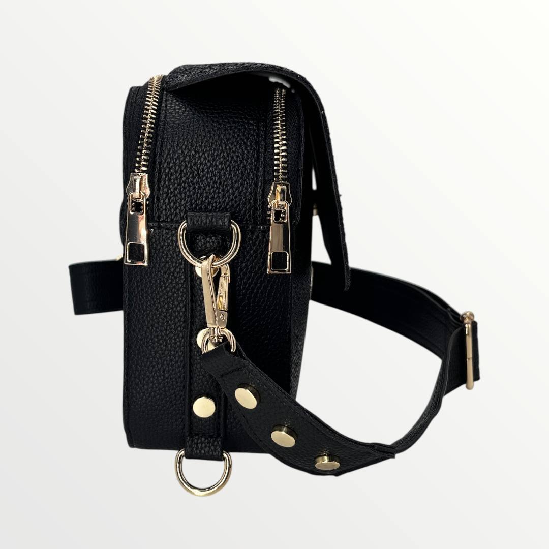 Lux by Dessi 866 fekete brokát táska - Image 2