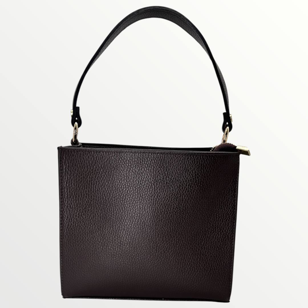 Lux by Dessi 802 csokibarna BŐR táska - Image 3