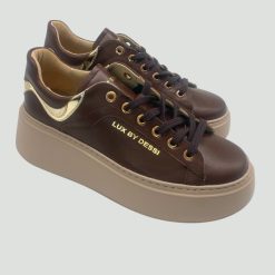 Lux by Dessi HANZA23-72 csokibarna sneaker