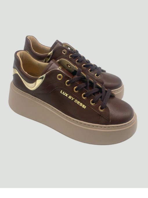 Lux by Dessi HANZA23-72 csokibarna sneaker