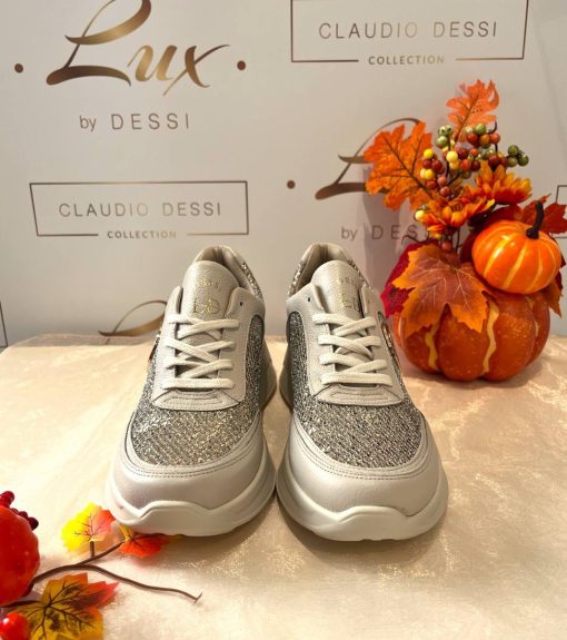 Lux by Dessi HANZA 23-85 bézs + platina brokát sneaker - Image 2