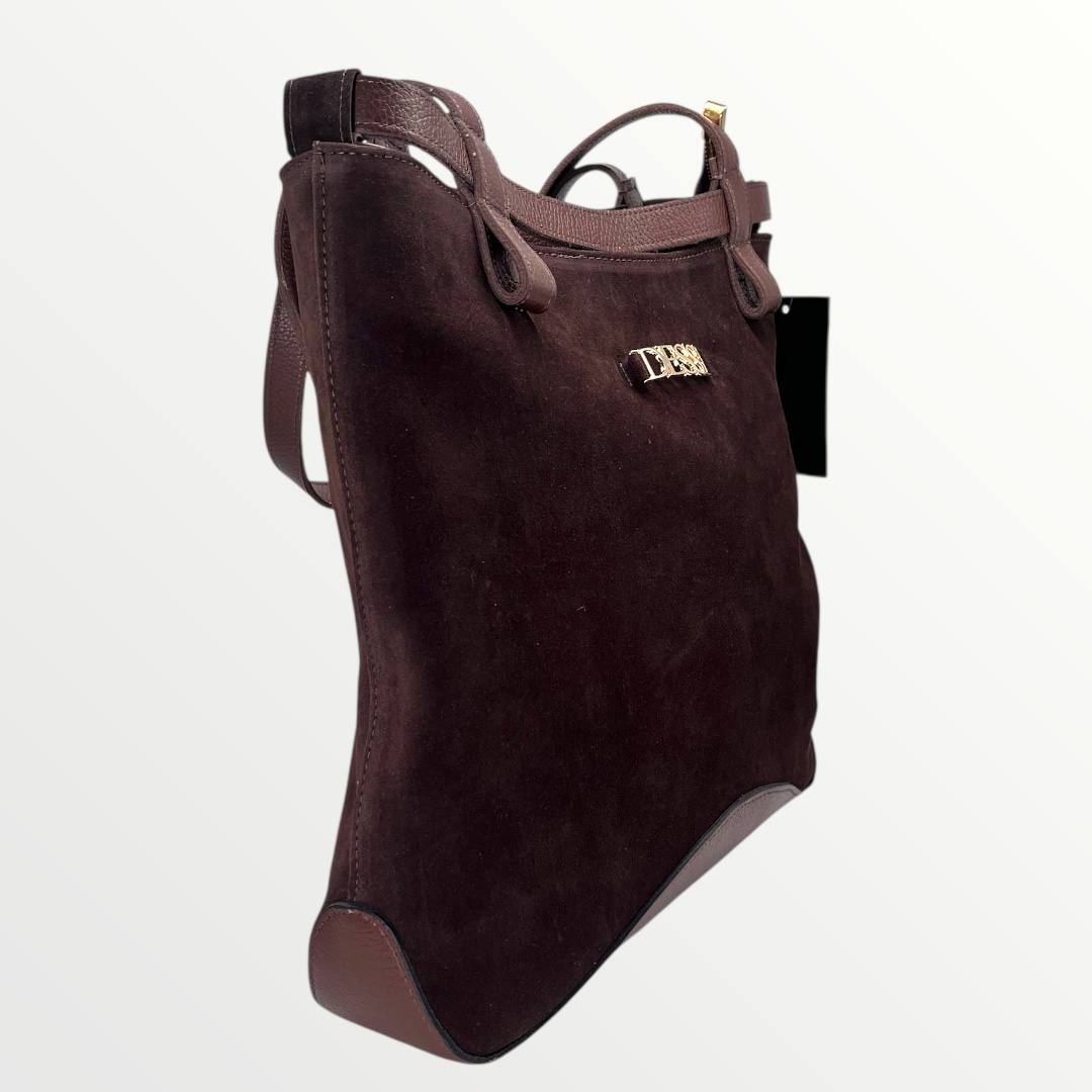 Lux by Dessi 924 barna velúr táska - Image 2