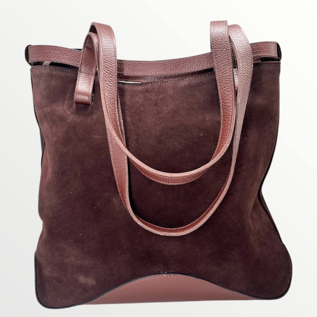 Lux by Dessi 924 barna velúr táska - Image 3