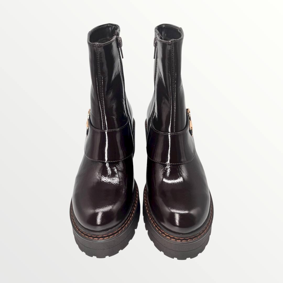 Lux by Dessi Megan-11/Oro Barna bokacsizma - Image 2