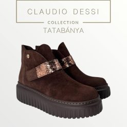 Lux by Dessi Astra-19 csokibarna velúr bokacsizma