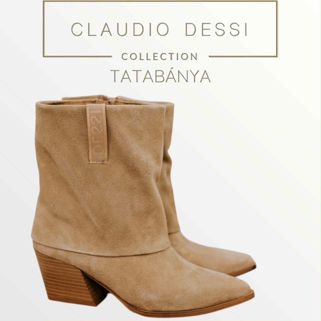 Lux by Dessi 001 bézs velúr bokacsizma