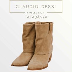 Alternative view of Lux by Dessi 001 bézs velúr bokacsizma