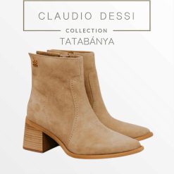 Lux by Dessi 002 bézs velúr bokacsizma